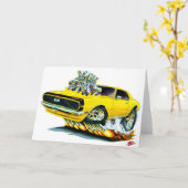 1968年のCamaroの黄色黒い車 カード (黄色い花)