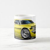 1968年のCamaroの黄色黒い車 コーヒーマグカップ (中央)