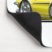 1968年のCamaroの黄色黒い車 マウスパッド (コーナー)