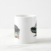 1968年のCamaro SSの白黒車 コーヒーマグカップ (中央)