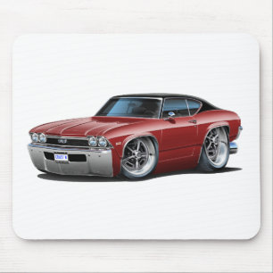 1968年のChevelleのあずき色黒い上 マウスパッド