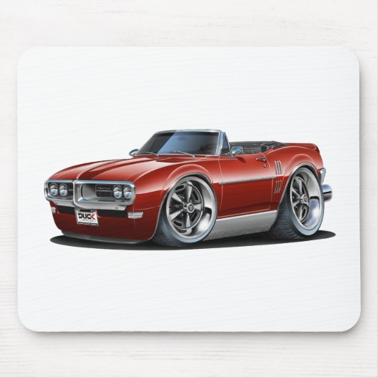 1968年のFirebirdのあずき色のコンバーチブル マウスパッド (正面)