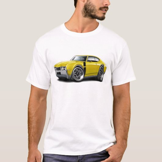 1968年のOlds 442の黄色黒い車 Tシャツ (正面)