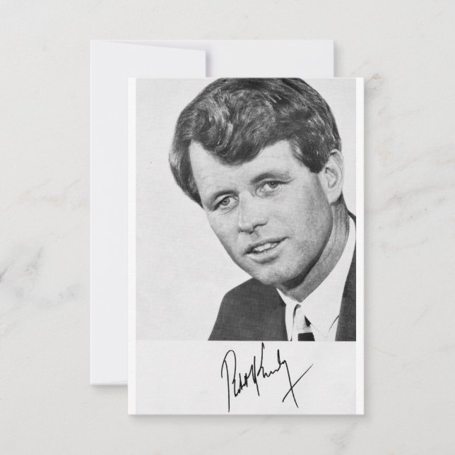 1968年のRobert Kennedy Campaign Cardのサイン (正面)