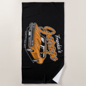 1968年パーソナライズされた396年クラシック車庫 ビーチタオル (正面)