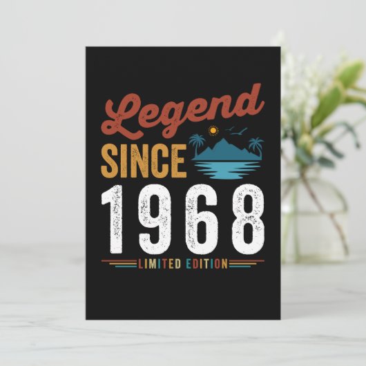 1968年以来の伝説誕生日レトロヴィンテージ 招待状 (スタンド正面)
