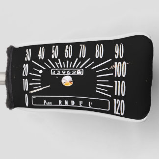 1968年式クラシックカーのスピードメーター ゴルフヘッドカバー