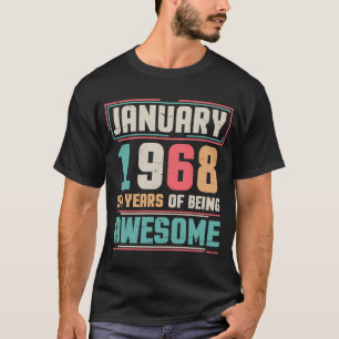 1968年1月ハッピーバースデー54歳の死 Tシャツ