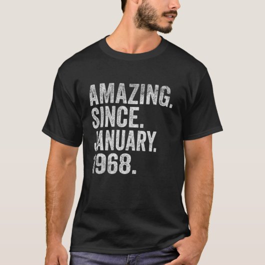 1968年1月以来55歳55誕生 Tシャツ (正面)