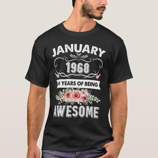1968年1月54日旧ヴィンテージ54Bir Tシャツ (正面)