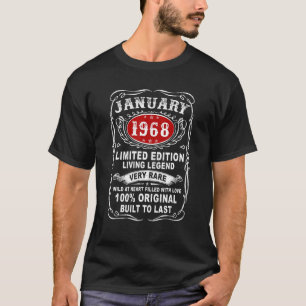 1968年1月55生まれ日誕生日表55歳 Tシャツ
