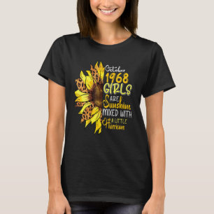 1968年10月の女の子はハリケーンと太陽の光を混合 Tシャツ