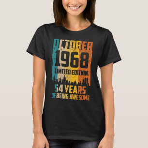 1968年10月素晴らし54日誕生日54年 Tシャツ