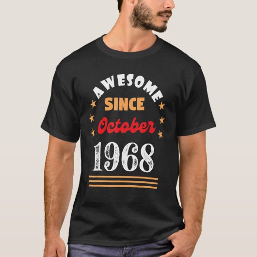 1968年10月誕生日素晴らし1968年10月V Tシャツ (正面)