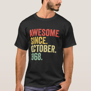 1968年10月54日素晴らし誕生から54歳 Tシャツ