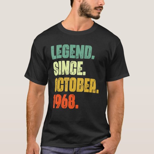 1968年10月54誕生以来54歳の伝説 Tシャツ (正面)