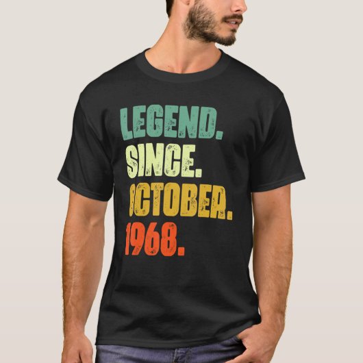 1968年10月54誕生以来54歳の伝説 Tシャツ (正面)