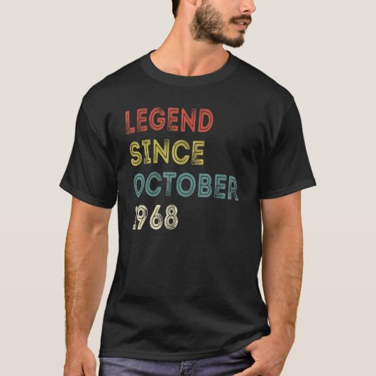 1968年10月54誕生以来54歳の伝説 Tシャツ (正面)