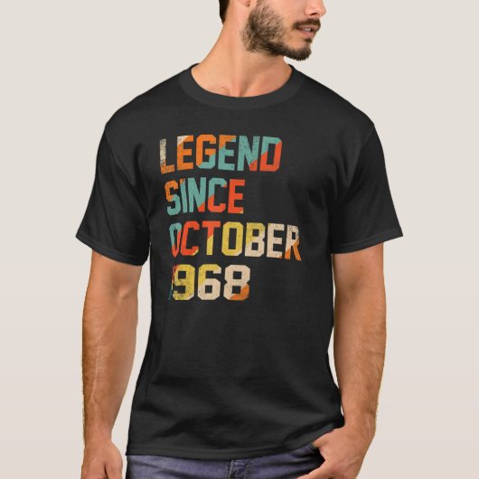1968年10月54誕生以来54歳の伝説 Tシャツ (正面)
