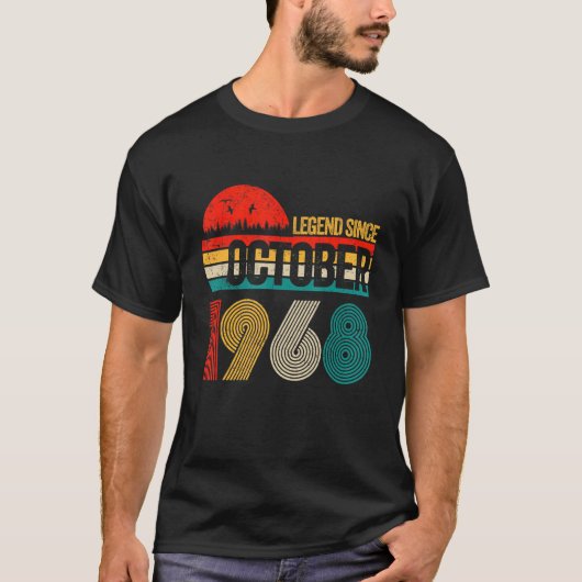 1968年10月54誕生以来54歳の伝説 Tシャツ (正面)