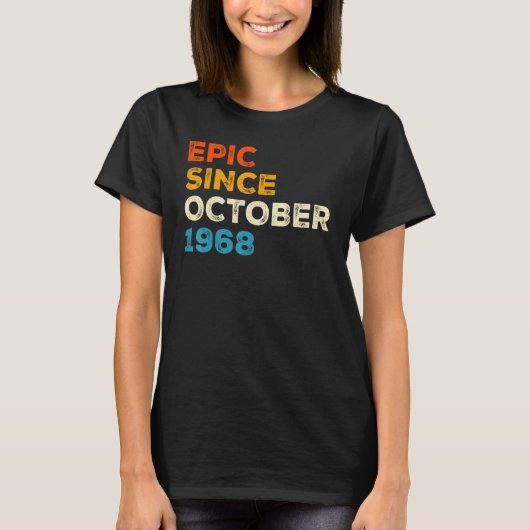 1968年10月Vi以来54誕生日メンズエピック Tシャツ (正面)