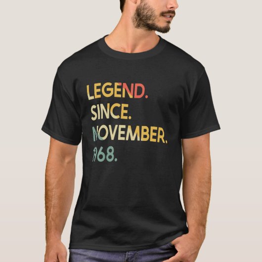 1968年11月54日誕生54歳 Tシャツ (正面)