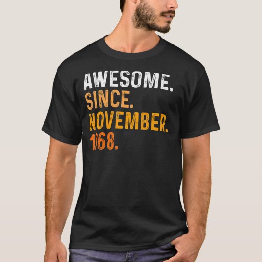 1968年11素晴らし月54日Birから54歳 Tシャツ (正面)