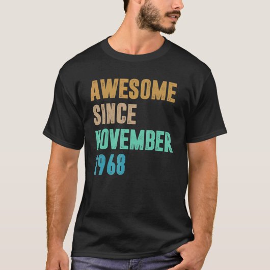 1968年11素晴らし月54日Birから54歳 Tシャツ (正面)