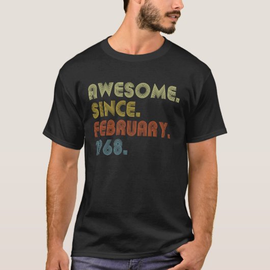 1968年2月以素晴らし降55誕生日55年 Tシャツ (正面)