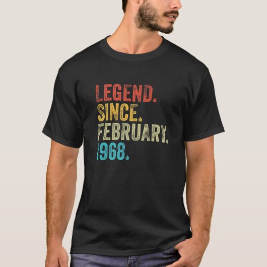 1968年2月生誕54年54歳の伝説 Tシャツ (正面)