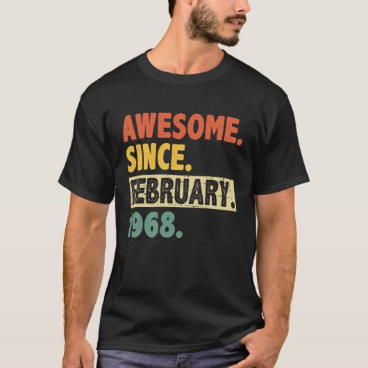 1968年2素晴らし月以来55番目の誕生日55年 Tシャツ (正面)