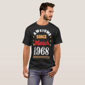1968年3月誕生日素晴らし1968年3月ヴィンタ Tシャツ (正面フル)