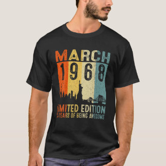 1968年3月55歳素晴らしレトロ55Th Bi Tシャツ