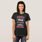 1968年3月55歳55誕生日Girl Wom Tシャツ (正面フル)