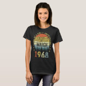 1968年3素晴らし月55日生以来55歳 Tシャツ (正面フル)
