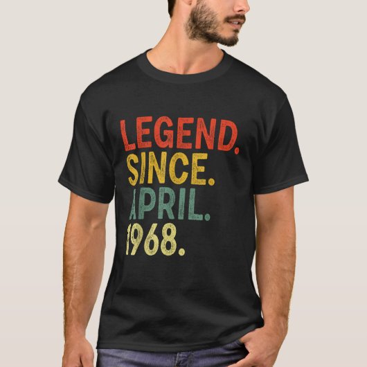 1968年4月55誕生日以来55年の伝説 Tシャツ (正面)