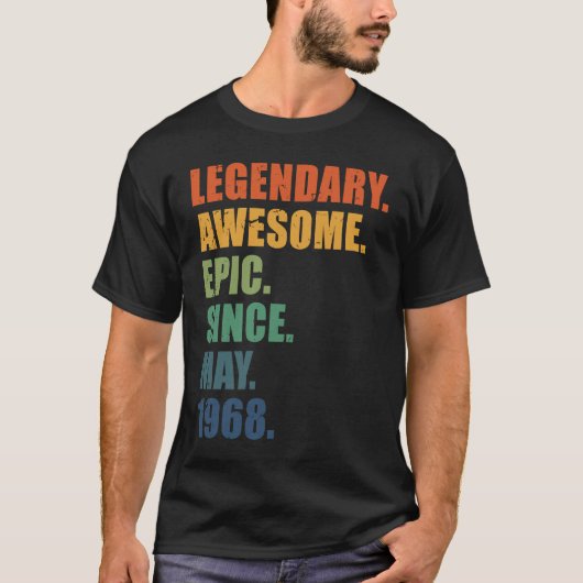 1968年5月55年男性女性記念日55誕生 Tシャツ (正面)