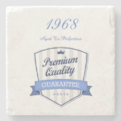 1968年50年賞生まれ贈り物の彼または彼女のカスタム ストーンコースター (正面)