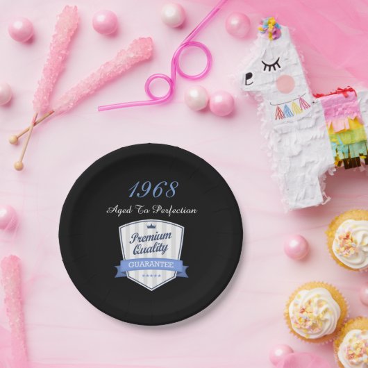 1968年50年賞生まれ贈り物の彼または彼女のカスタム ペーパープレート (パーティー)
