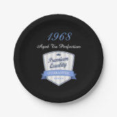 1968年50年賞生まれ贈り物の彼または彼女のカスタム ペーパープレート (正面)