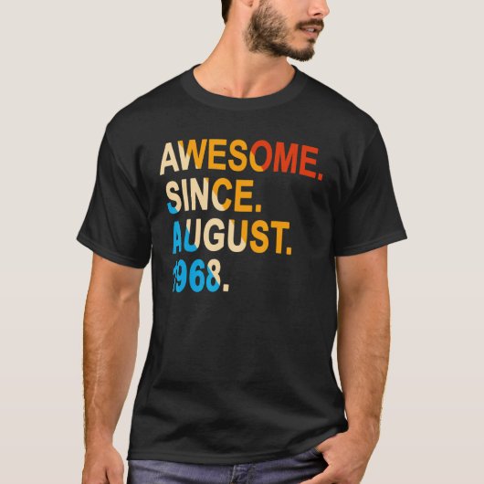 1968年54歳素晴らしの威厳があるヴィンテージ Tシャツ (正面)