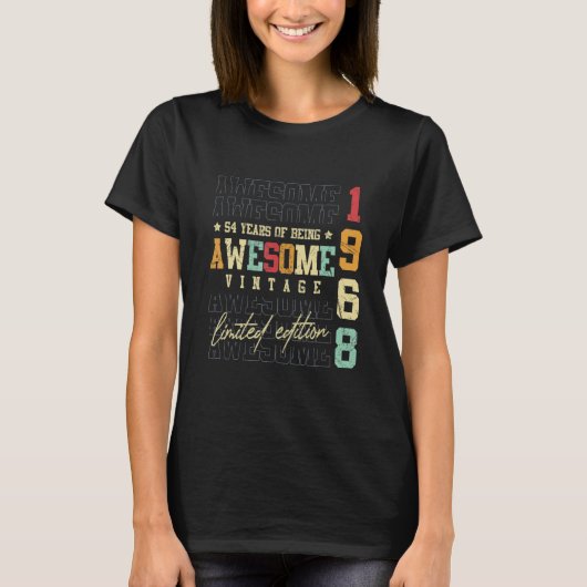 1968年54歳54誕生日 Tシャツ (正面)
