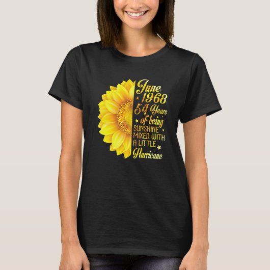 1968年6月ひまわり54年の日照混合 Tシャツ (正面)