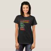1968年6月以来の伝説的素晴らし叙事詩レトロ誕生 Tシャツ (正面フル)