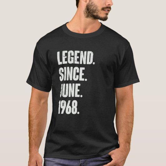 1968年6月以来54歳54誕生日伝説 Tシャツ (正面)