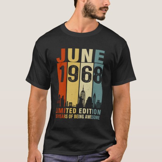 1968年6月55歳素晴らし Tシャツ (正面)