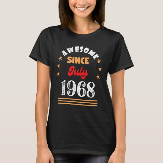 1968年7月誕生日素晴らし1968年7月ヴィンテージ Tシャツ (正面)