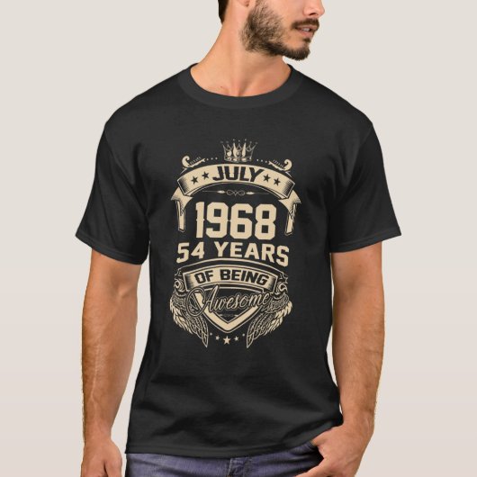 1968年7月54歳素晴らし Tシャツ (正面)