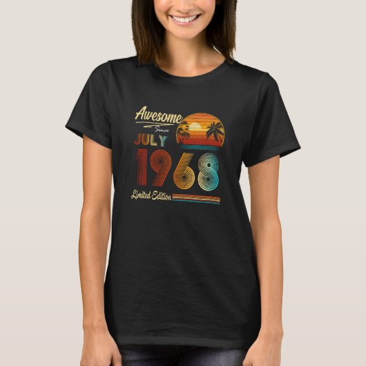 1968年7素晴らし月以来55歳 Tシャツ (正面)