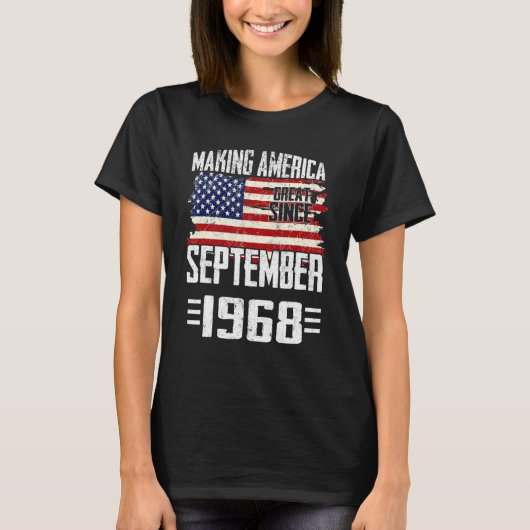 1968年9素晴らし月以来のアメリカのハッピービ Tシャツ (正面)